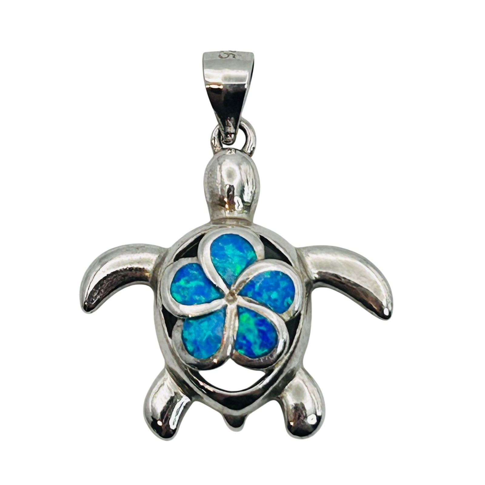 Sterling Opal Turtle Pendant (1 of 5)