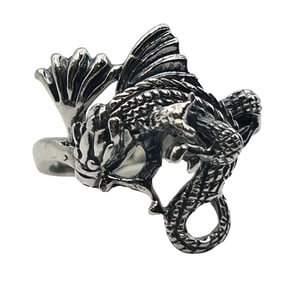 Sterling Dragon Ring. Size 9