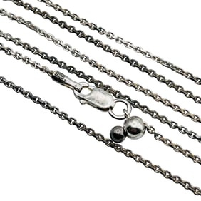 Sterling Adjustable Length Cable Chain Necklace