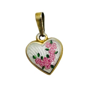 AHA Sterling Flower Heart Pendant