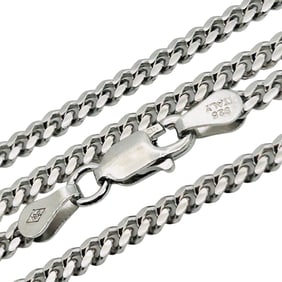 Italy Sterling Curb Chain Necklace