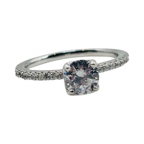 TG Sterling Clear Stone Channel Ring Size 7