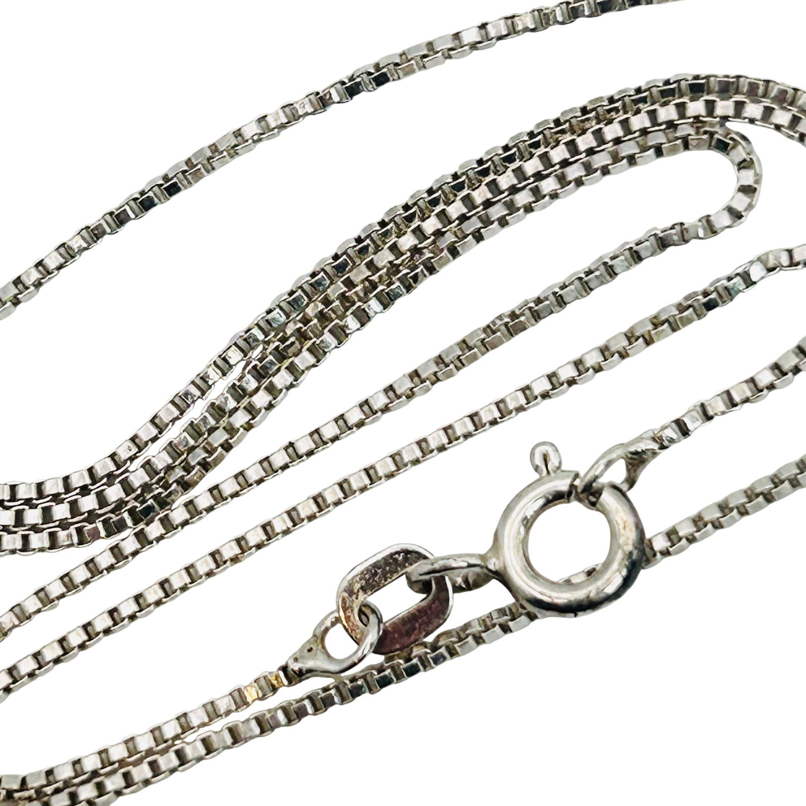 Italy Sterling Box Chain Necklace (1 of 5)