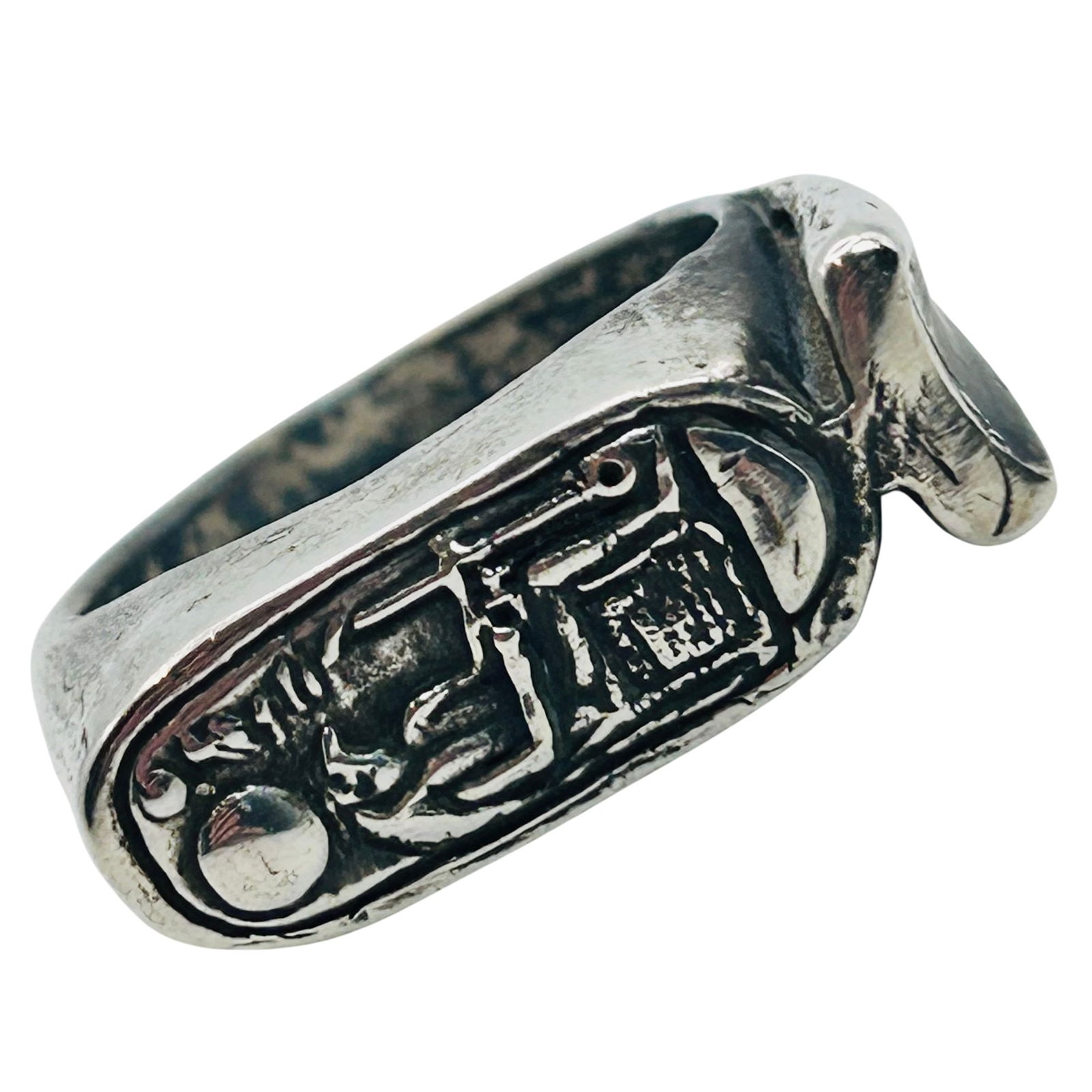 Sterling Egyptian Flat Ring Size 9 (1 of 9)