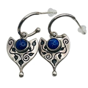 Native Sterling Lapis Lazuli Earrings