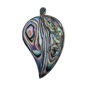 GCC Taxco Mexico Sterling Abalone Leaf Brooch