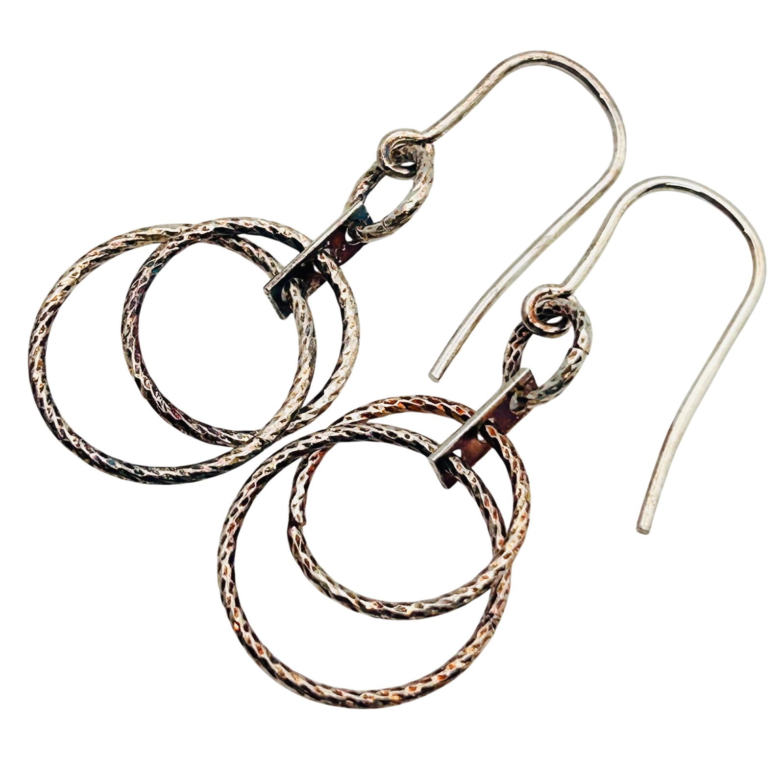 Dyadema Italy Sterling Double Hoop Dangle Earrings (1 of 5)