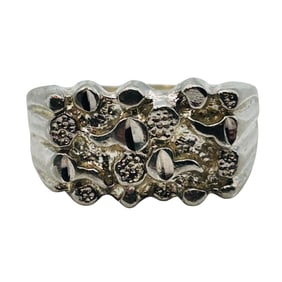 Sterling Nugget Ring Size 9