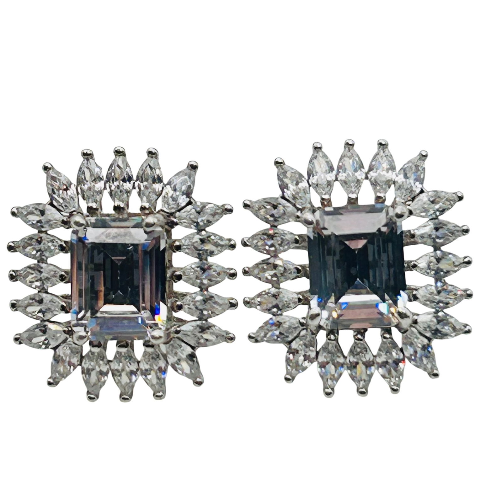 Sterling Rhinestone Decorative Studs: RHINESTONE Sterling decorative studs. 6.08g