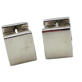 Sterling Square Clip Stud Earrings