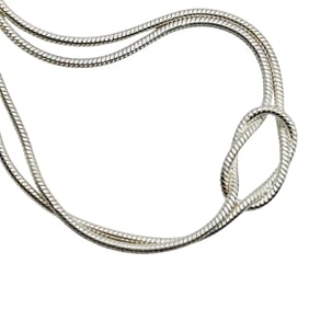 Sterling Double Round Snake Chain Knot Bracelet