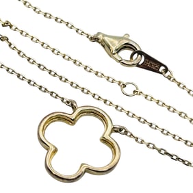 EHC Sterling Cable Chain Byzantine Alhambra Necklace