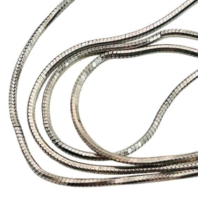 Italy Sterling Round Snake Chain Necklace