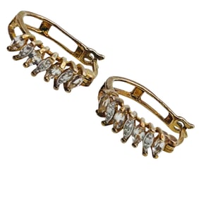 Sterling Spinel Hoop Jacket Earrings