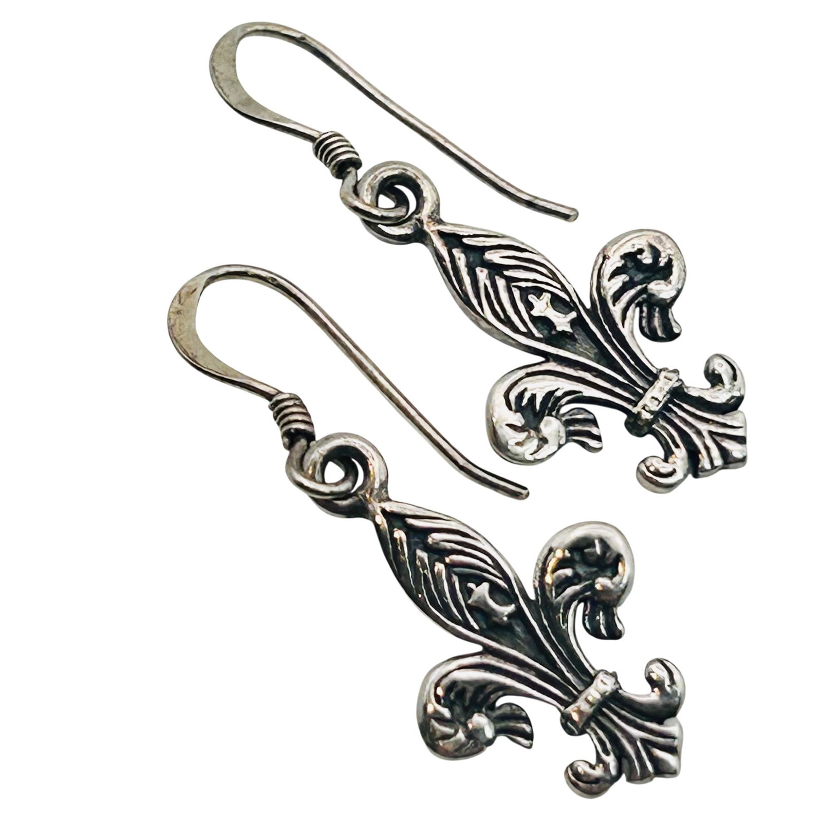 Sterling Fleur- De- Lis Dangle Earrings (1 of 6)