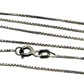 SU Italy Sterling Box Chain Necklace