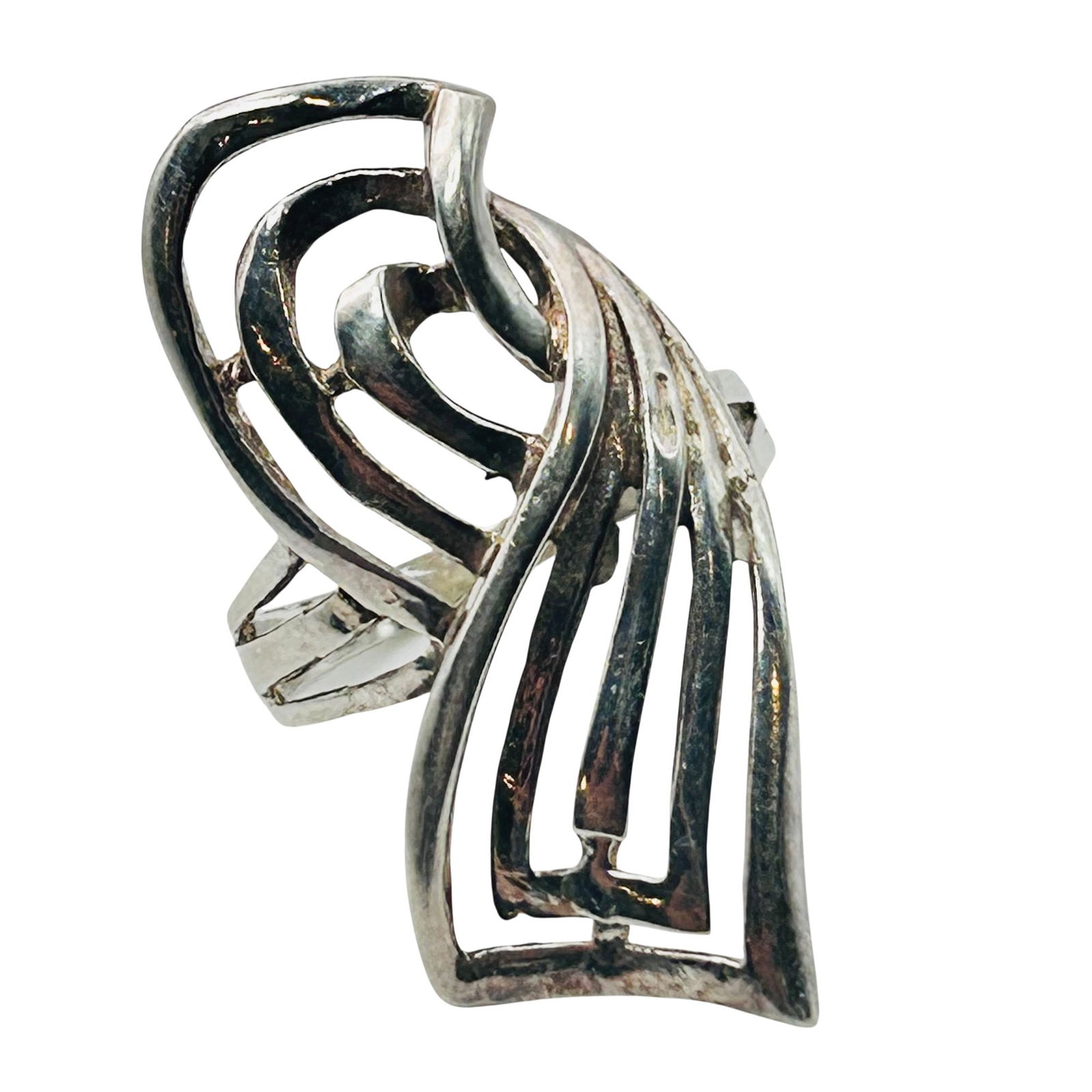 Sterling Swirl Ring Size 8.5 (1 of 8)