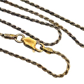 Italy Sterling Rope Chain Necklace