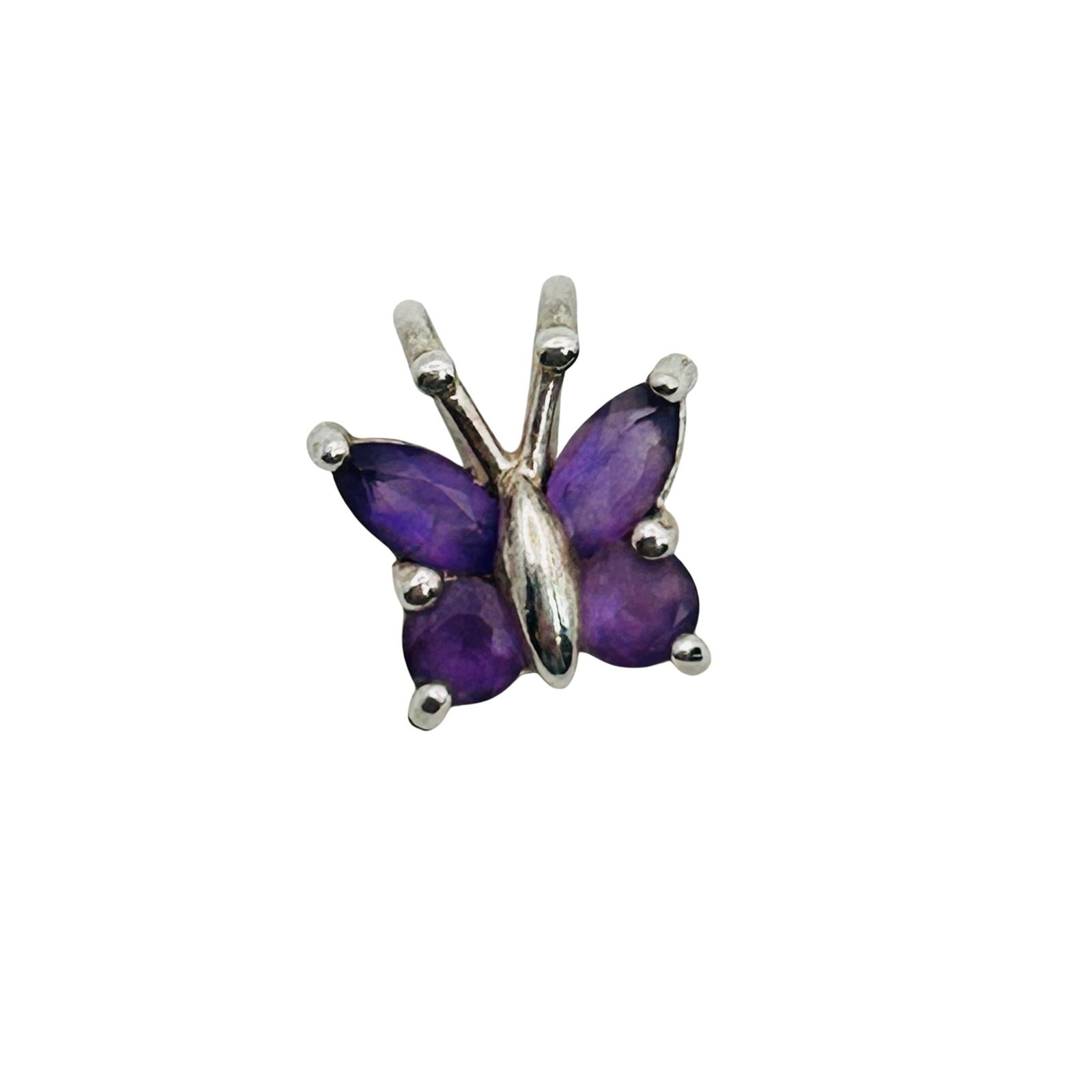Sterling Amethyst Butterfly Pendant (1 of 5)