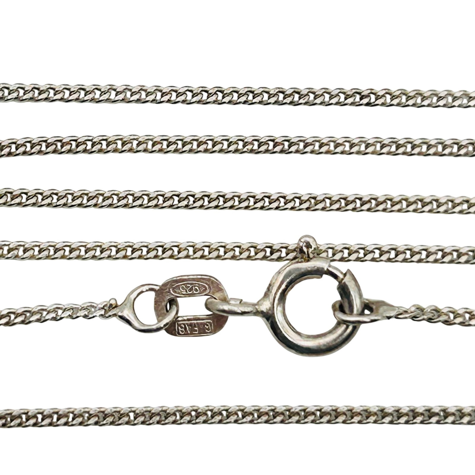 FAB Sterling Curb Chain Necklace: G FAB Sterling curb chain necklace. 1.78g. 16in