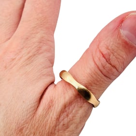 Milor Italy Sterling Wave Band Size 10