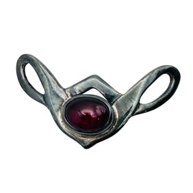 Monike Sterling Garnet Pendant