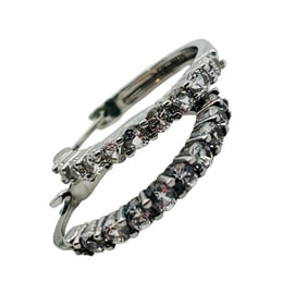 SUN Sterling Topaz Hoop Earrings