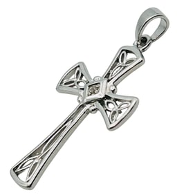 PJ Sterling Sapphire Cross Pendant