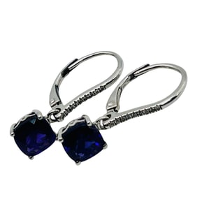 Sterling Amethyst And Spinel Jacket Earrings