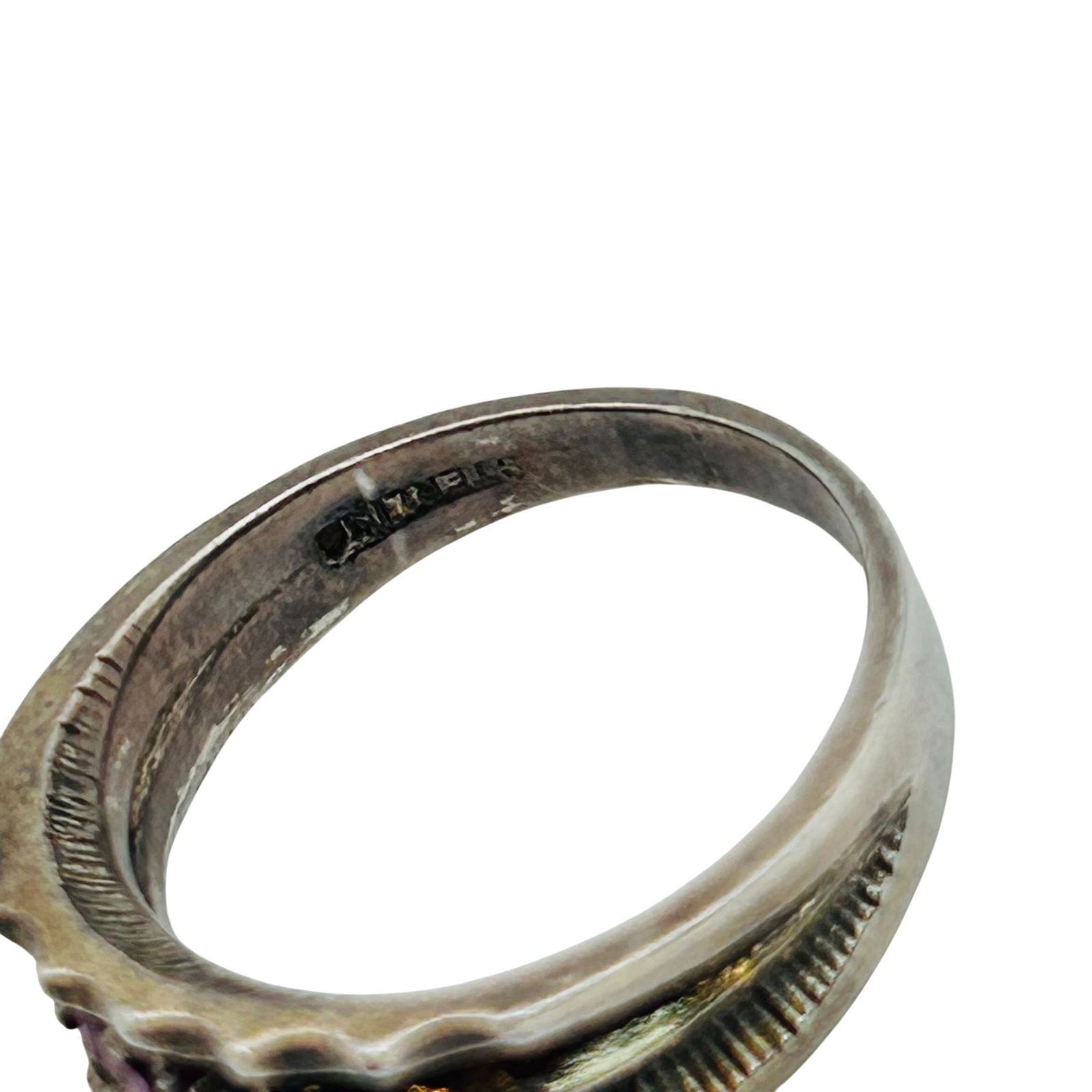 Sterling Topaz And Ruby Ring Size 7.5 - 4