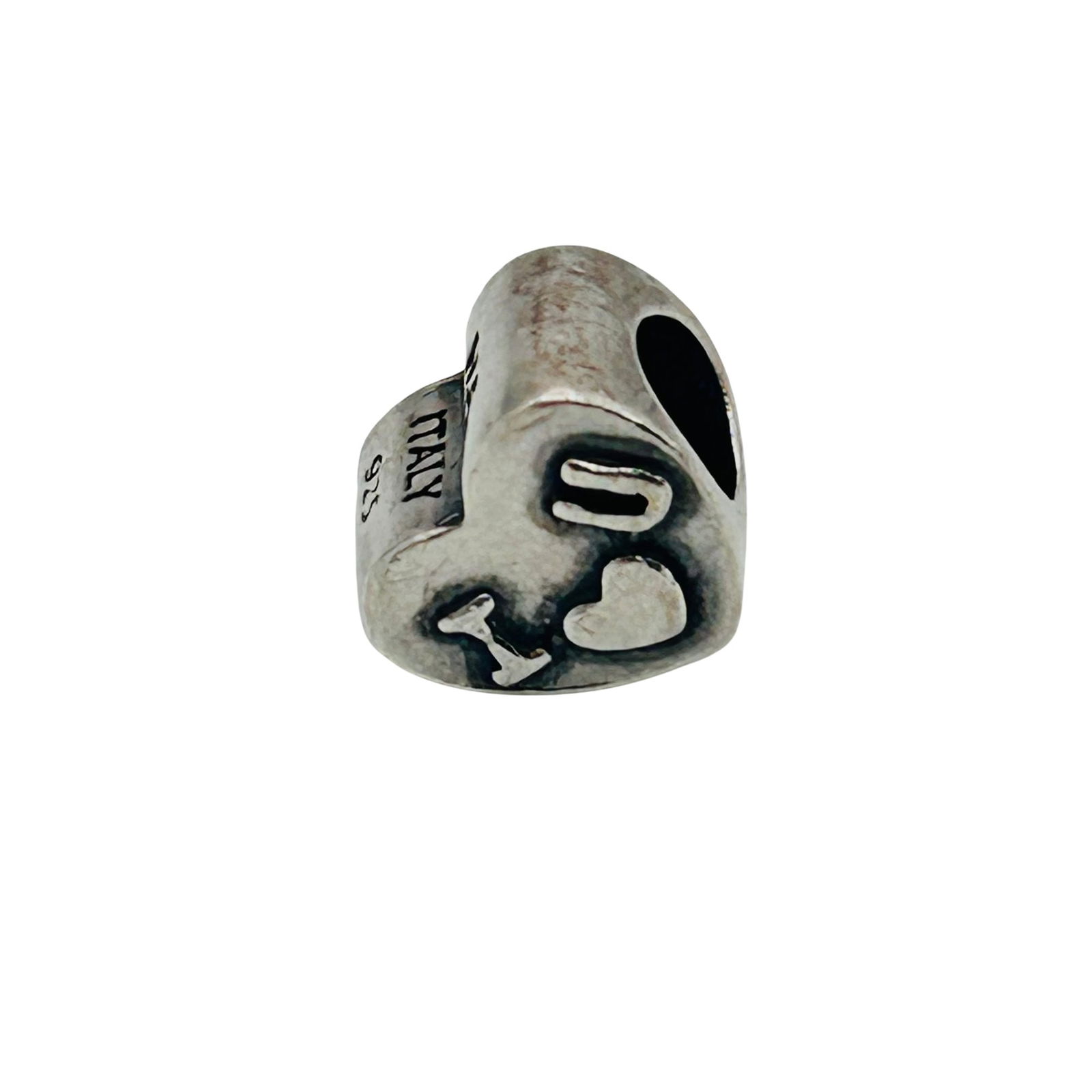 MA Italy Sterling Heart Charm: MA Italy Sterling heart charm. 2.68g