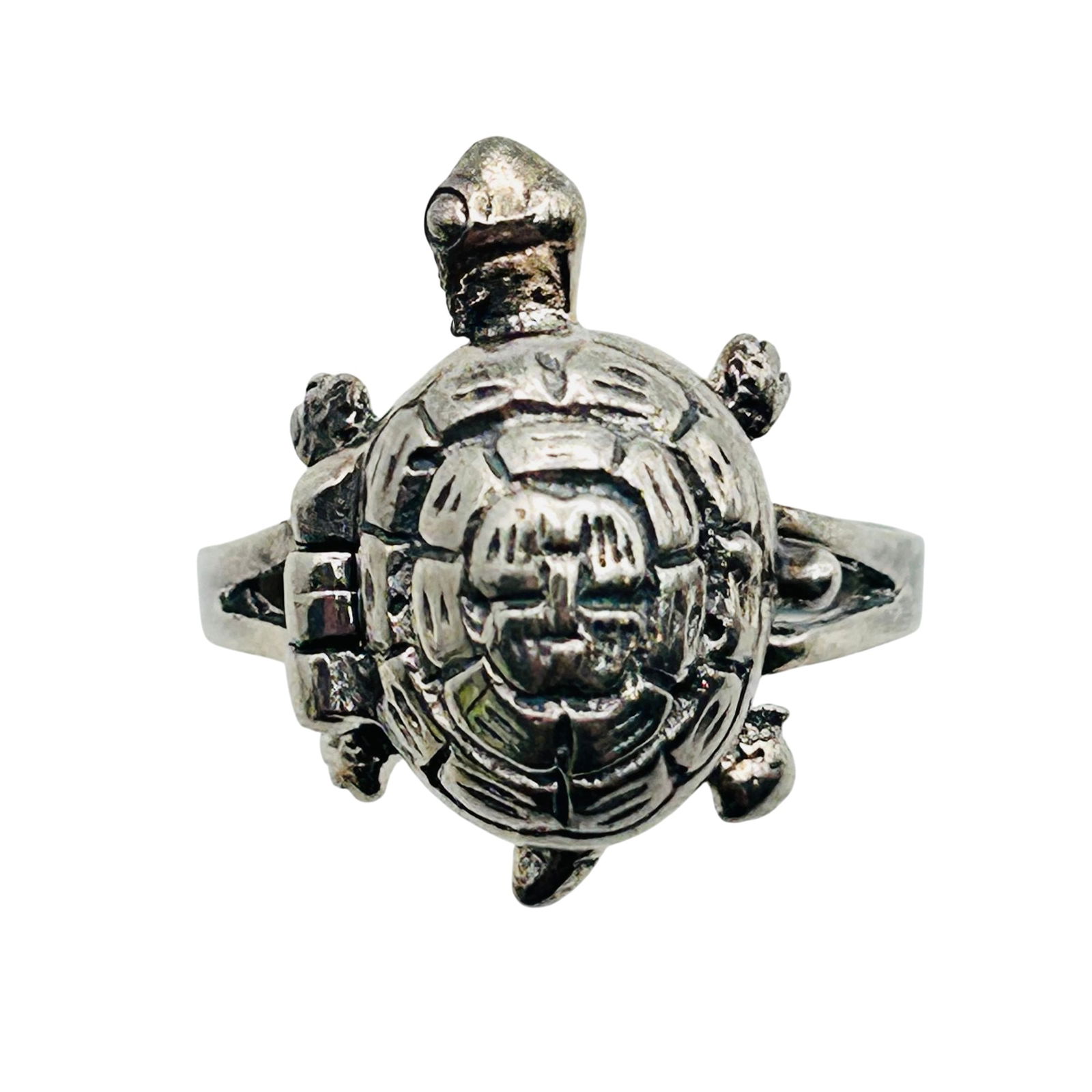 Sterling Turtle Locket Ring Size 6: Sterling turtle locket ring. Size 6. 4.45g