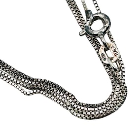 Italy Sterling Box Chain Necklace