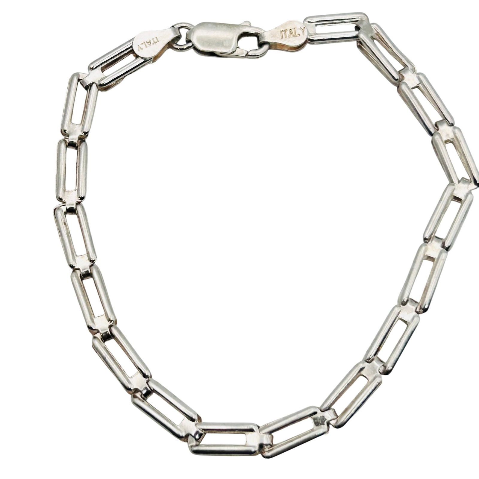 Italy Sterling Link Chain Bracelet (1 of 5)