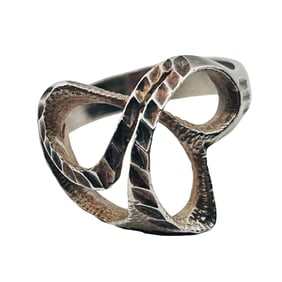 ND Sterling Textured Ring Size 9