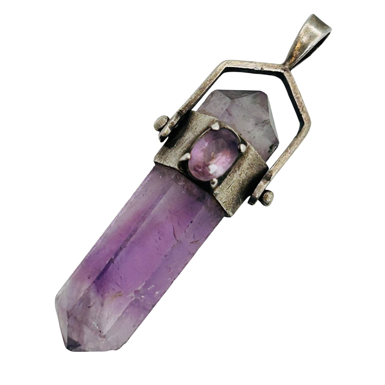 Sterling Amethyst Crystal Pendant (1 of 5)