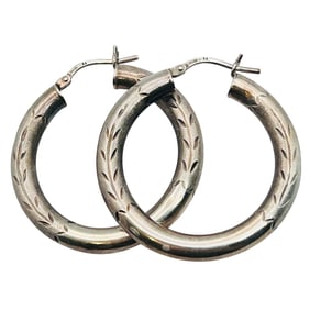 SA Sterling Hoop Earrings