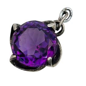 Sterling Purple Sapphire Pendant