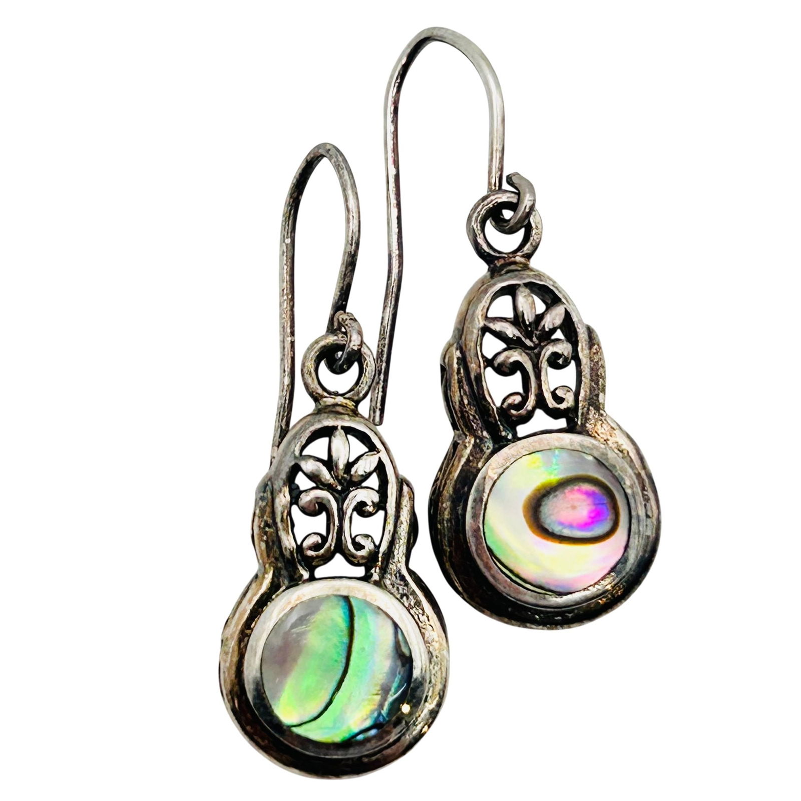 Sterling Abalone Hook Back Earrings (1 of 7)