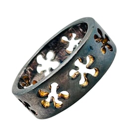 Sterling Flower Cut Out Ring Size 9