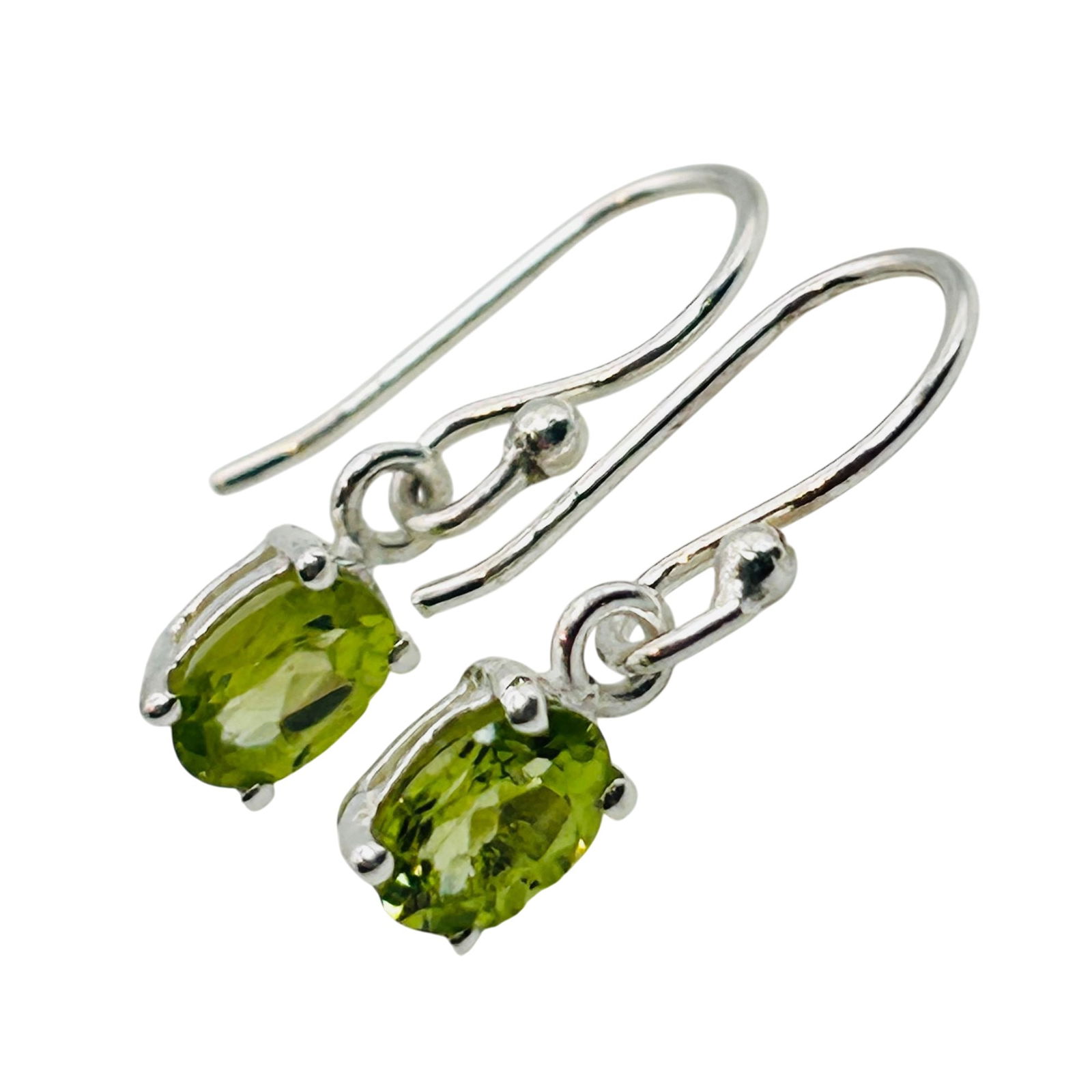 Sterling Peridot Hook Back Earrings (1 of 7)