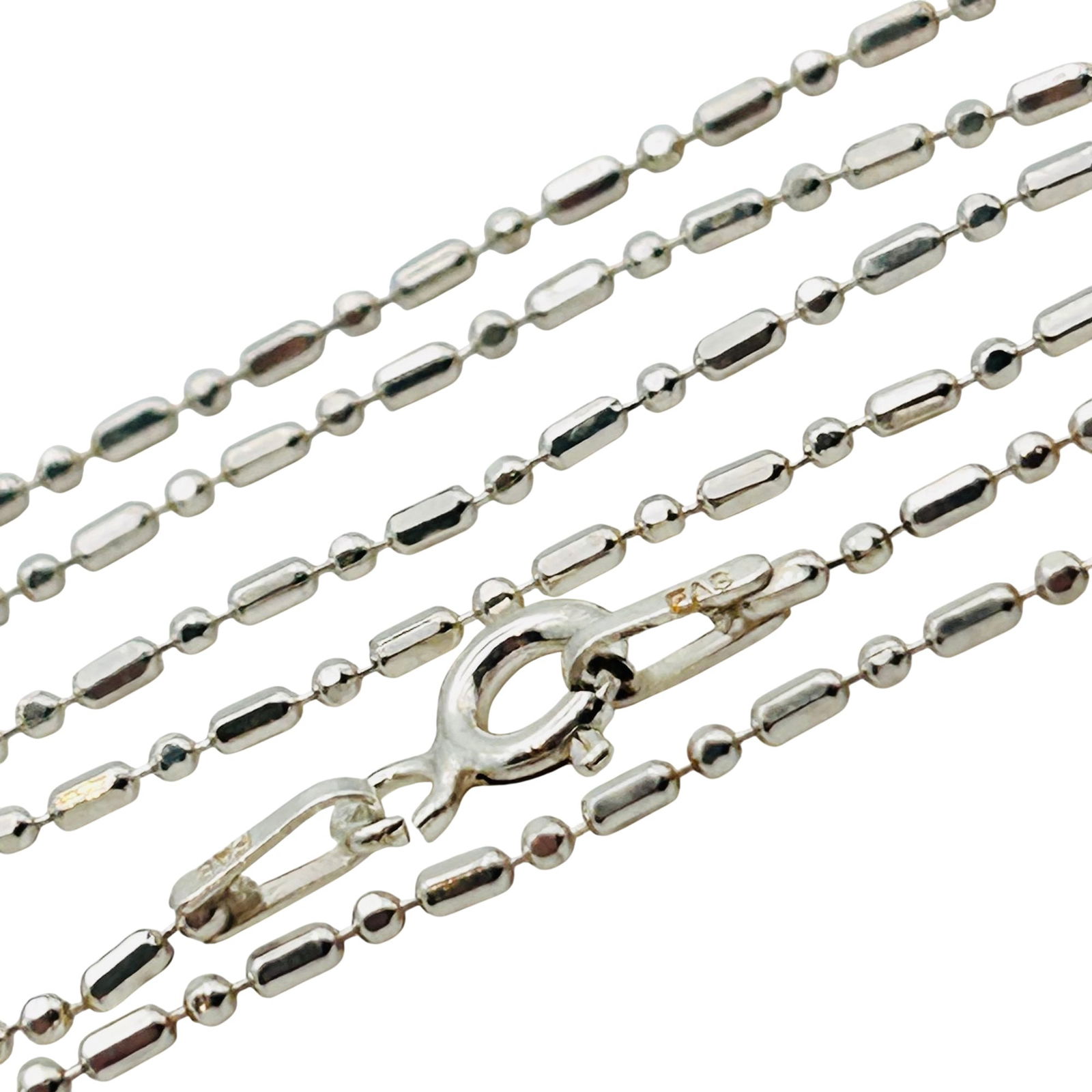 FAS Italy Sterling Bead Chain Necklace (1 of 5)