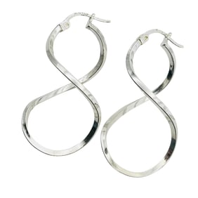 Sterling Infinity Swirl Earring