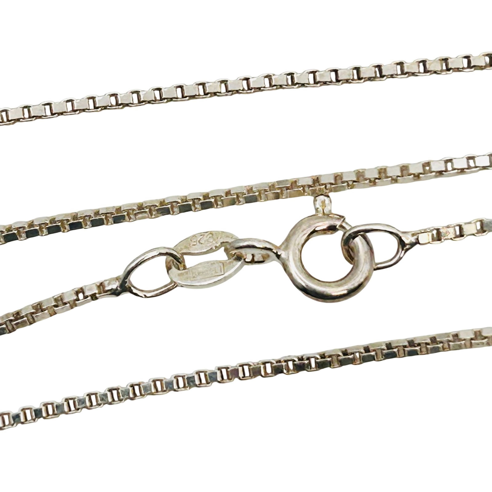 Italy Sterling Box Chain Necklace (1 of 4)