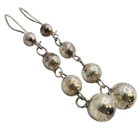 Sterling Bead Dangle Earrings
