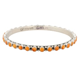 Gaynell Parkhurst Sterling Spiny Oyster Bangle Bracelet