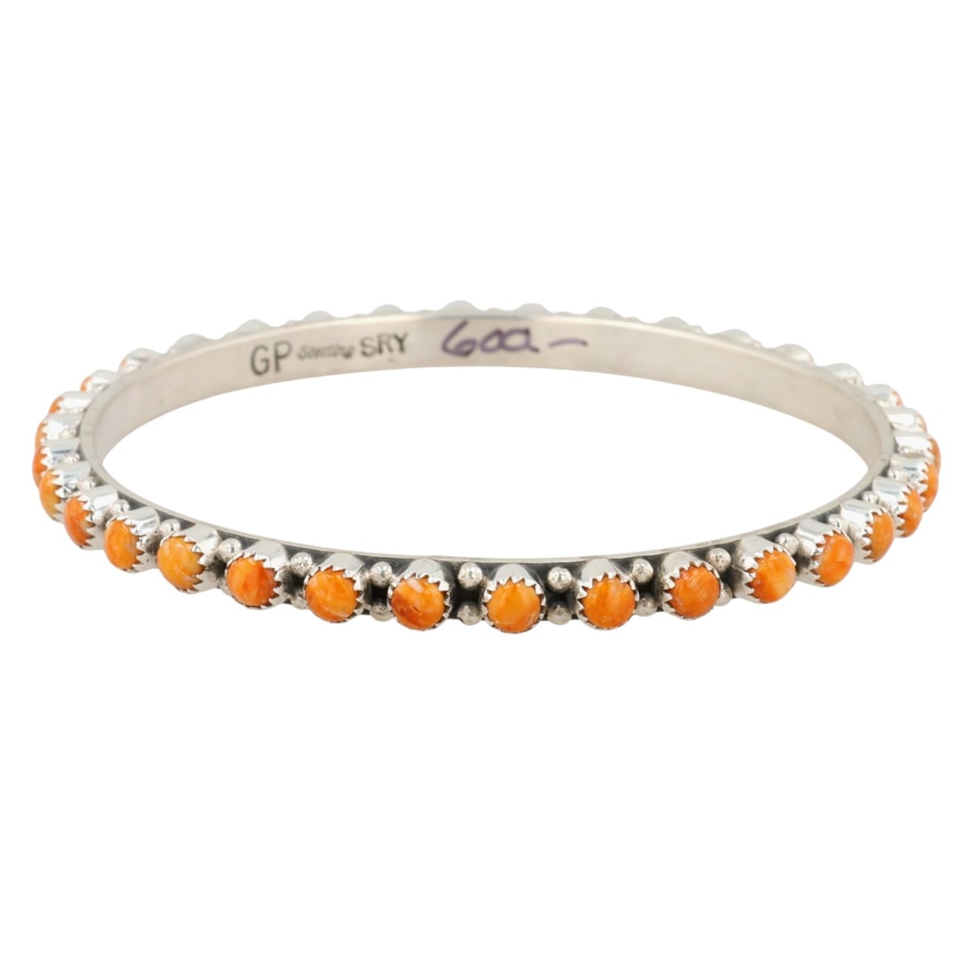 Gaynell Parkhurst Sterling Spiny Oyster Bangle Bracelet (1 of 6)