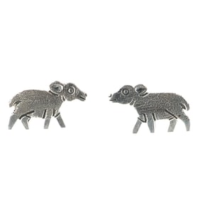 Zandra Tahy Navajo Plain Silver Animal Earrings