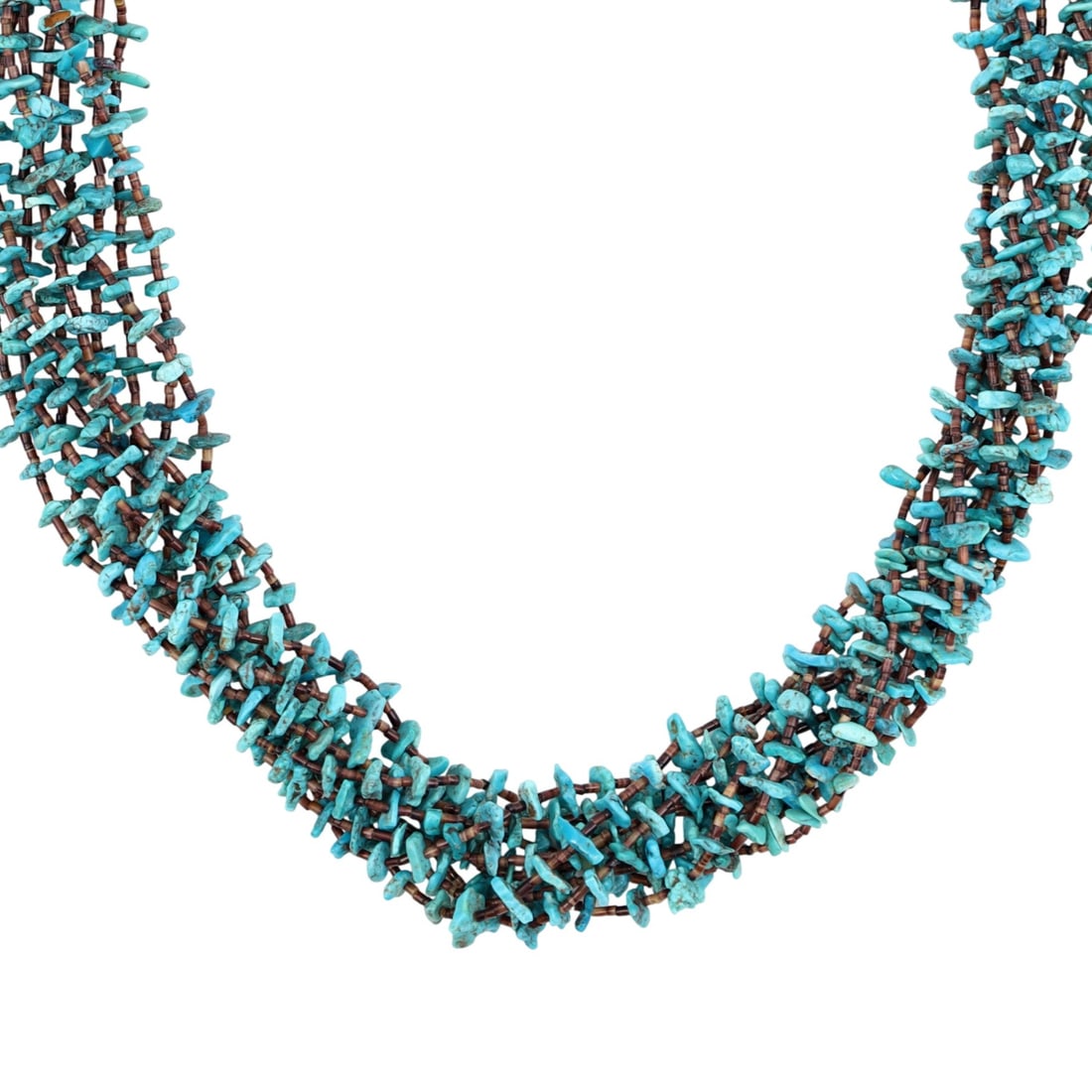 Corina Smith Navajo Heishi Turquoise Multi Strand Necklace: Corina Smith Navajo Heishi Turquoise Multi Strand Necklace 175g-Approx. 32 inches