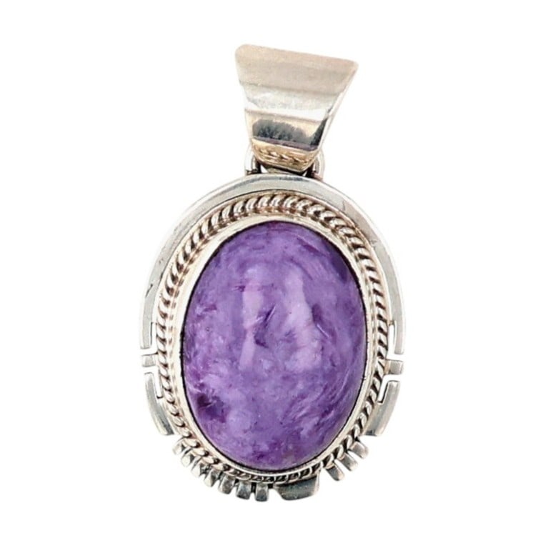 Larson Lee Navajo Sterling Charoite Pendant (1 of 5)